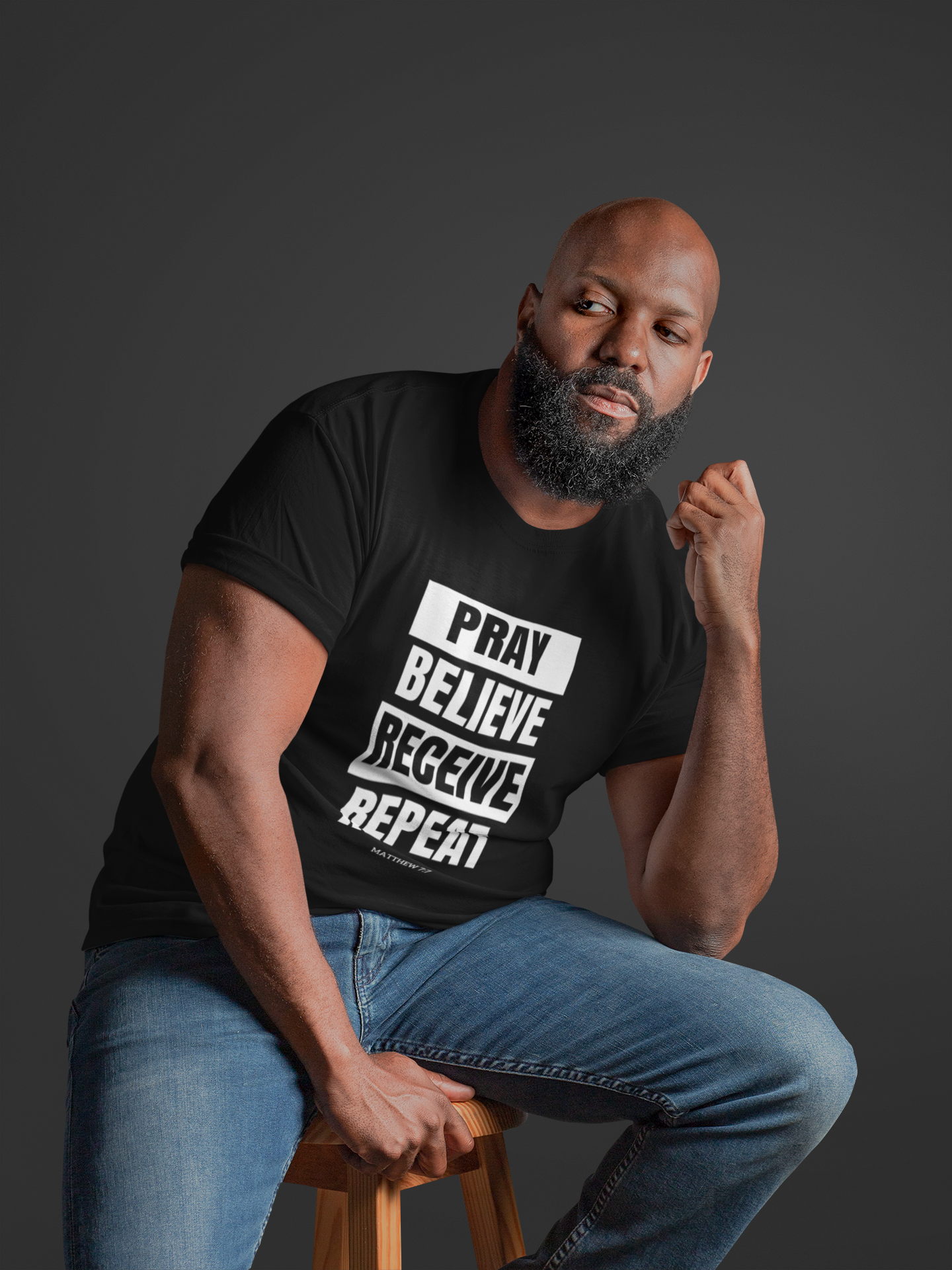 Pray, Believe, Receive Crewneck T-shirt