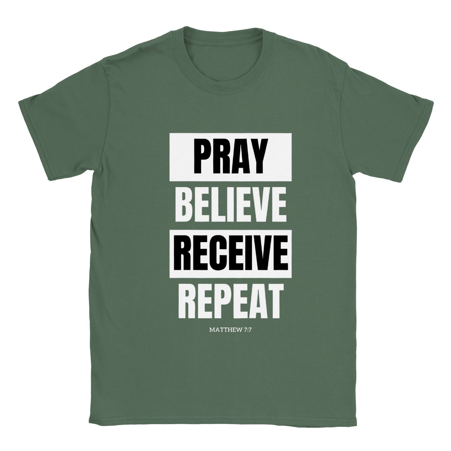 Pray, Believe, Receive Crewneck T-shirt